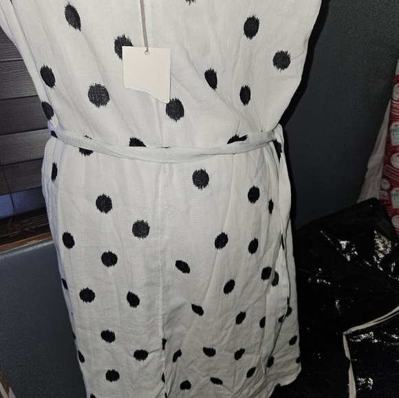 A New Day Womans Polka Dot V Neck Dress Size Xl - Picture 9 of 11